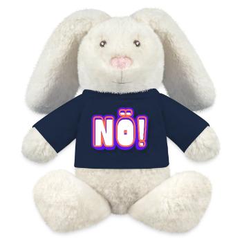 NOPE! Neon Pop Lettering - MiniFeet® RecycelHase® Bunny Cream - sun yellow - Front