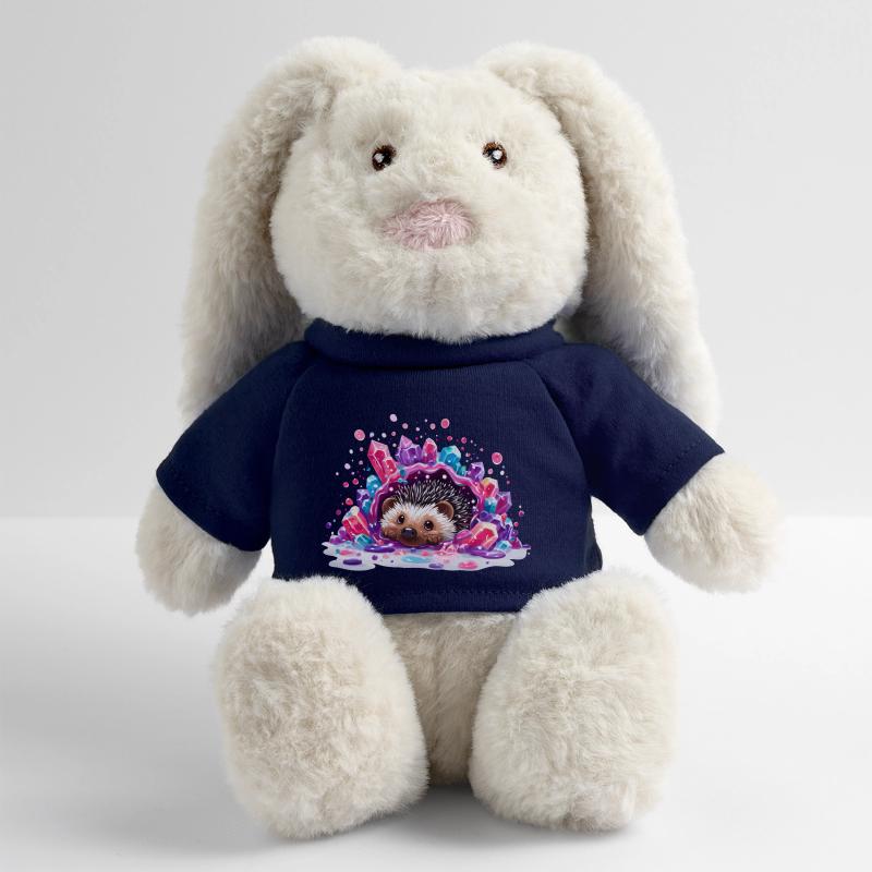 Hérisson dans le trésor de cristal Lapin en peluche recyclé MiniFeet® Crème