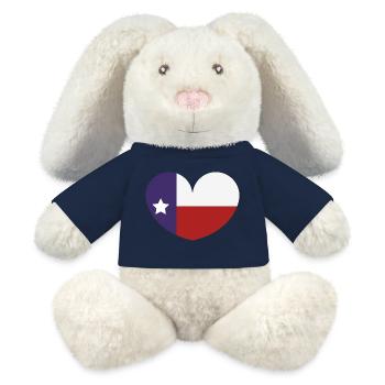 Texas heart flag - MiniFeet® RecycelHase® Bunny Cream - french navy - Front