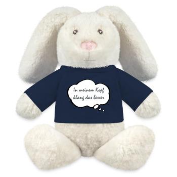 Ça sonnait mieux dans ma tête - Lapin en peluche recyclé MiniFeet® Crème - jaune soleil - Devant