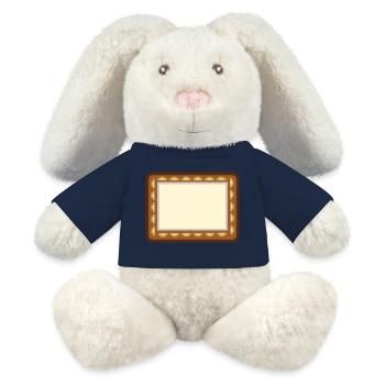 Cadre photo - Lapin en peluche recyclé MiniFeet® Crème - jaune soleil - Devant