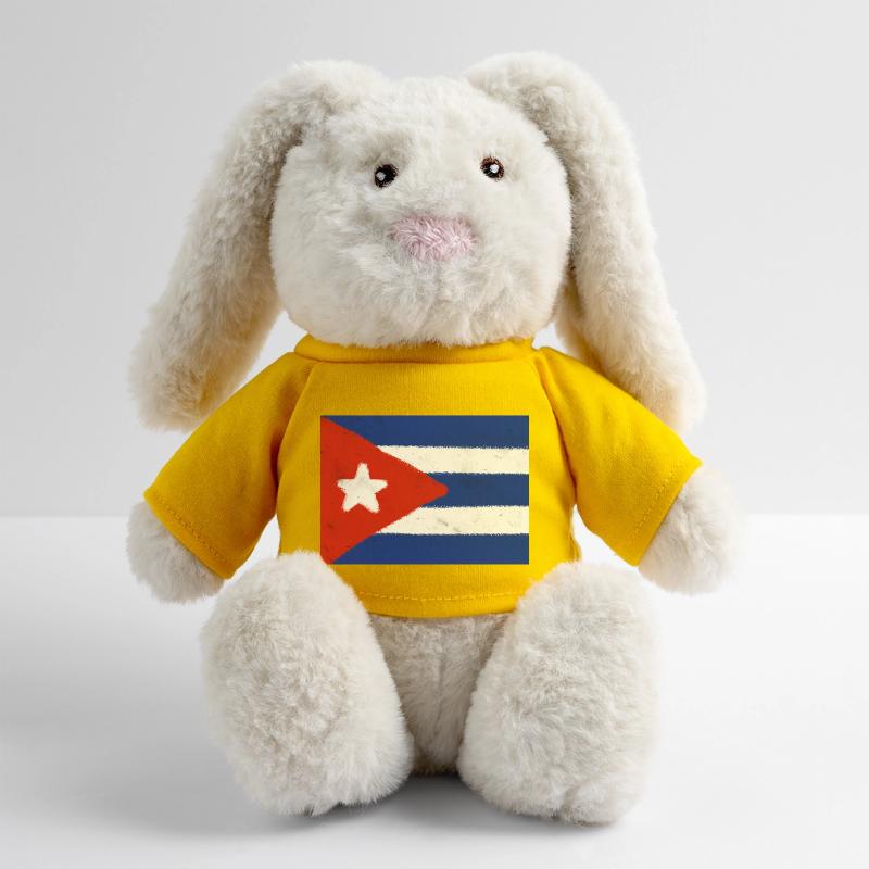 Drapeau de Cuba Lapin en peluche recyclé MiniFeet® Crème