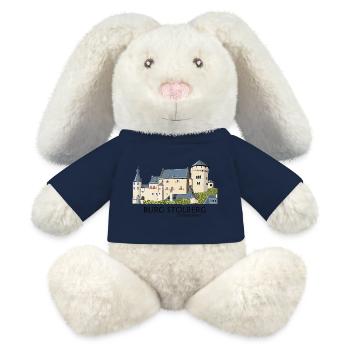 Burg Stolberg, Eifel, Mittelalter Handzeichnung  - MiniFeet® RecycelHase® Creme - Sonnengelb - Vorne
