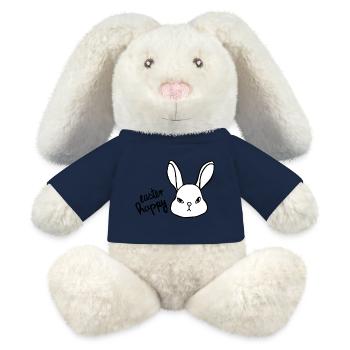 Lapin de Pâques sarcastique - Lapin joyeux de Pâques - Lapin en peluche recyclé MiniFeet® Crème - jaune soleil - Devant