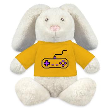 Retro Gamepad Controller Gamer - MiniFeet® RecycelHase® Bunny Cream - sun yellow - Front
