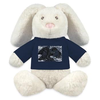 Süßer Steinadler | Niedliches Adler Motiv Geschenk - MiniFeet® RecycelHase® Creme - French Navy - Vorne