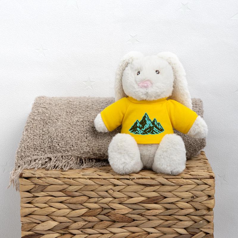 Mountains Summit Icon MiniFeet® RecycelHase® Bunny Cream
