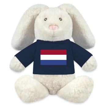 Netherlands National Flag - MiniFeet® RecycelHase® Bunny Cream - sun yellow - Front