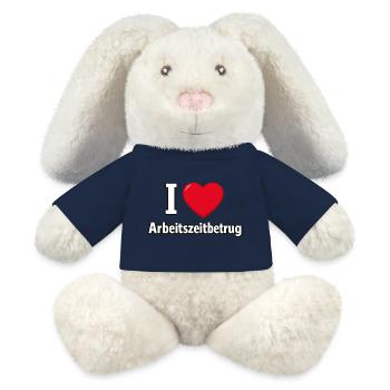 I Love Arbeitszeitbetrug Kein Verbrechen Job Büro - MiniFeet® RecycelHase® Creme - Sonnengelb - Vorne