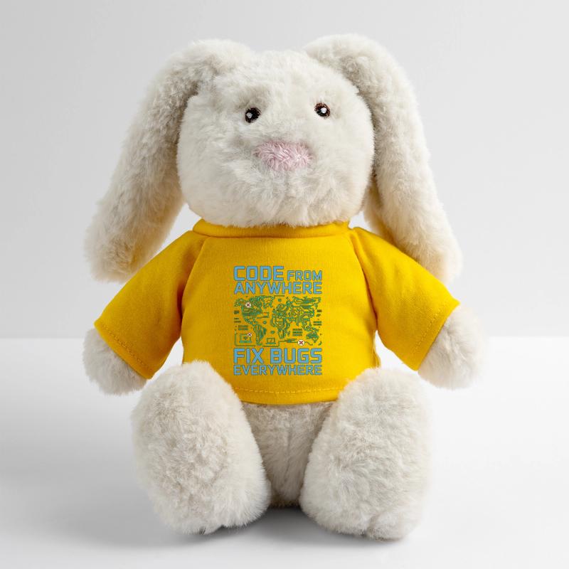 Remote Developer Code From Anywhere Remote Tech MiniFeet® RecycelHase® Bunny Cream