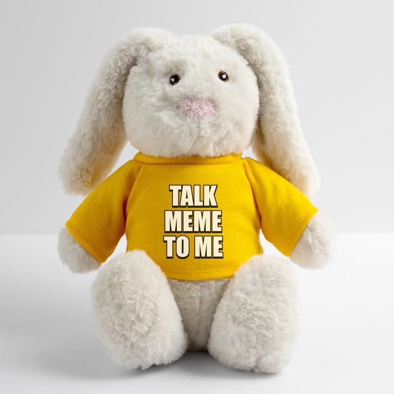 Talk Meme To Me – Conception de mèmes difficiles et drôles Lapin en peluche recyclé MiniFeet® Crème