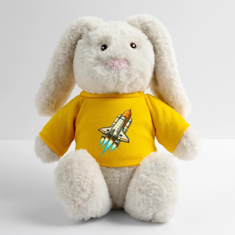 Spaceship Space Rocket MiniFeet® RecycelHase® Bunny Cream