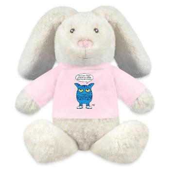 Relation stable avec moi-même - Zooki qui dit - Lapin en peluche recyclé MiniFeet® Crème - jaune soleil - Devant