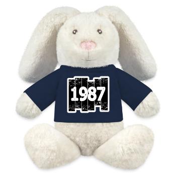Jahr 1987 - MiniFeet® RecycelHase® Creme - French Navy - Vorne