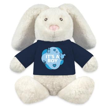 Es ist eine Babyparty für Jungen und Babys - MiniFeet® RecycelHase® Creme - Sonnengelb - Vorne