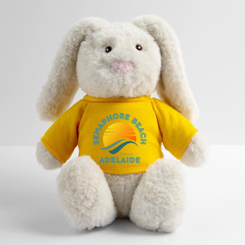 Semaphore Beach, Adélaïde, Coucher de soleil Lapin en peluche recyclé MiniFeet® Crème