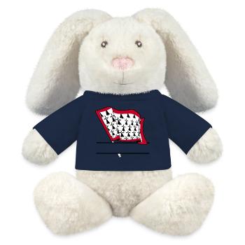 Limousin Flag Text Space - MiniFeet® RecycelHase® Bunny Cream - sun yellow - Front