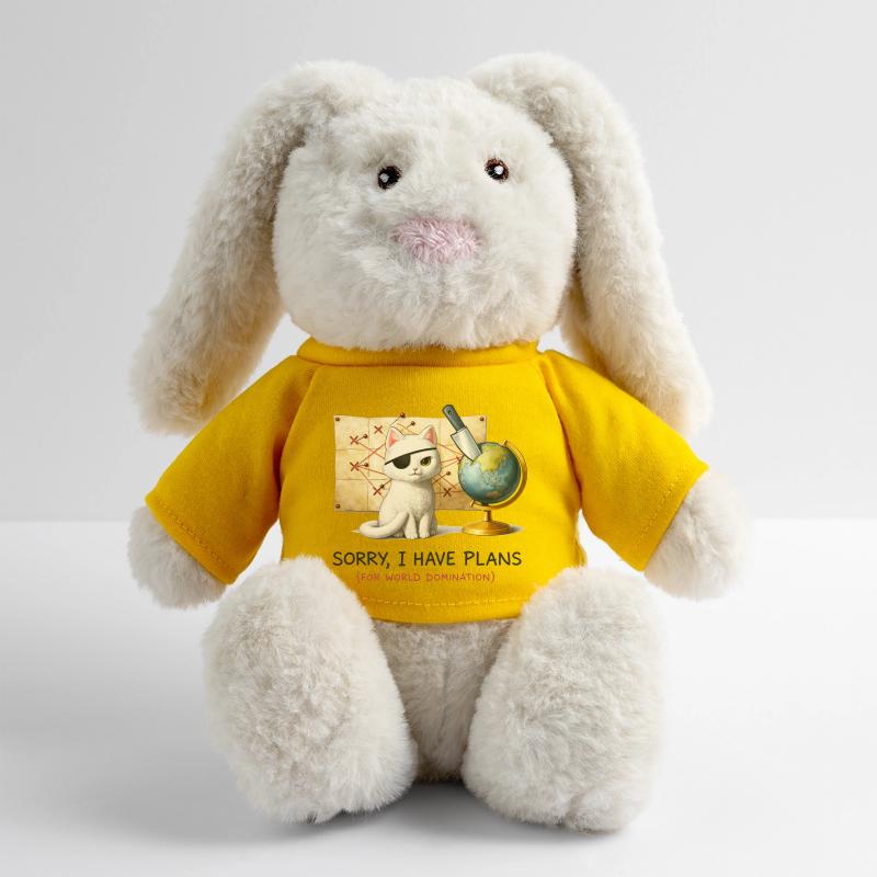 Plans de domination du monde de Evil Cat Lapin en peluche recyclé MiniFeet® Crème