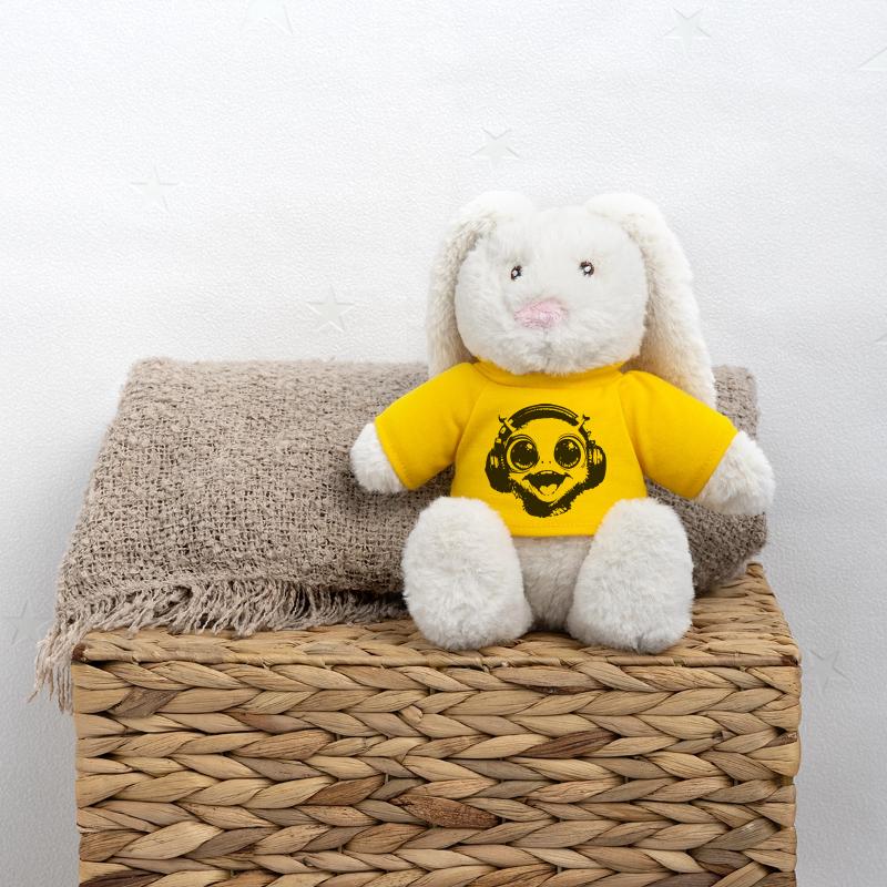 Alien Lapin en peluche recyclé MiniFeet® Crème