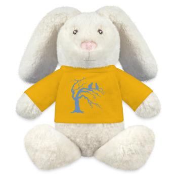 Toter baum mit 2 Katzen Silhouette - MiniFeet® RecycelHase® Creme - Sonnengelb - Vorne