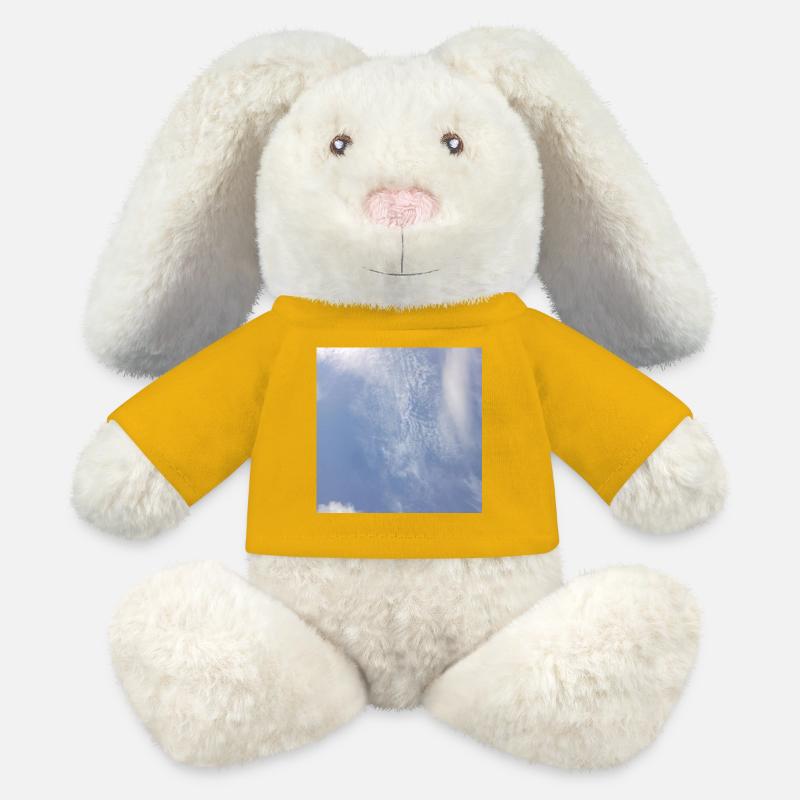 Blauer Himmel - MiniFeet® RecycelHase® Creme - Sonnengelb