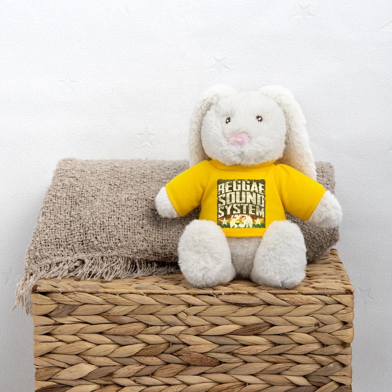 Système de son Reggae Lapin en peluche recyclé MiniFeet® Crème