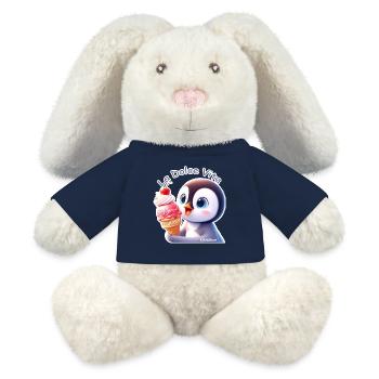 Pingouin - La Dolce Vita - Lapin en peluche recyclé MiniFeet® Crème - bleu marine - Devant