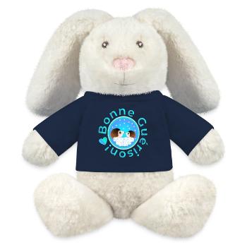 Bonne Guérison Bon rétablissement Couples de héris - Lapin en peluche recyclé MiniFeet® Crème - jaune soleil - Devant