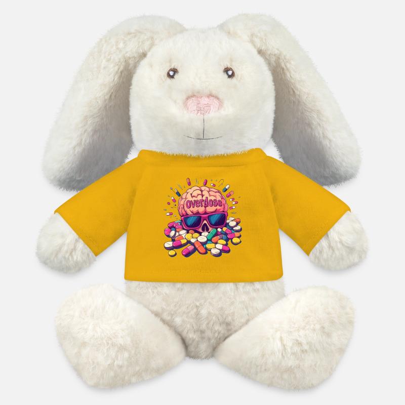 Psy Brain - MiniFeet® RecycelHase® Bunny Cream - sun yellow