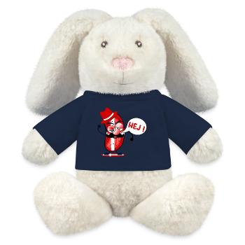 Bienvenue scandinave Bonjour Danemark Concombres - Lapin en peluche recyclé MiniFeet® Crème - jaune soleil - Devant