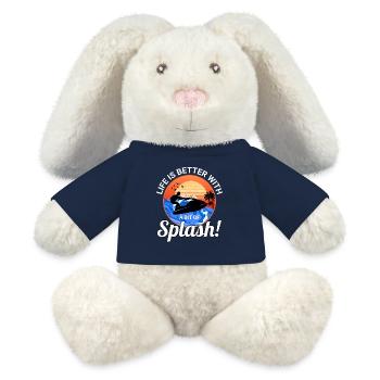 Splash Lover Ocean Sonnenuntergang Jetski Stil - MiniFeet® RecycelHase® Creme - French Navy - Vorne