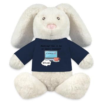 Meeting funny WFH change computer mode work. - MiniFeet® RecycelHase® Bunny Cream - sun yellow - Front