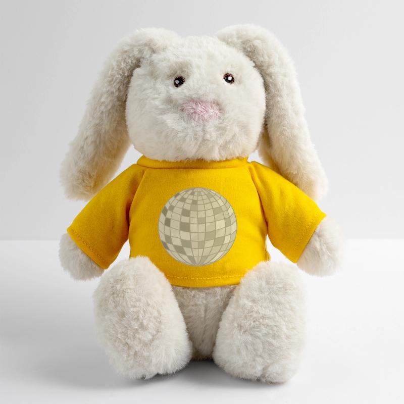 Conception de boule disco Lapin en peluche recyclé MiniFeet® Crème