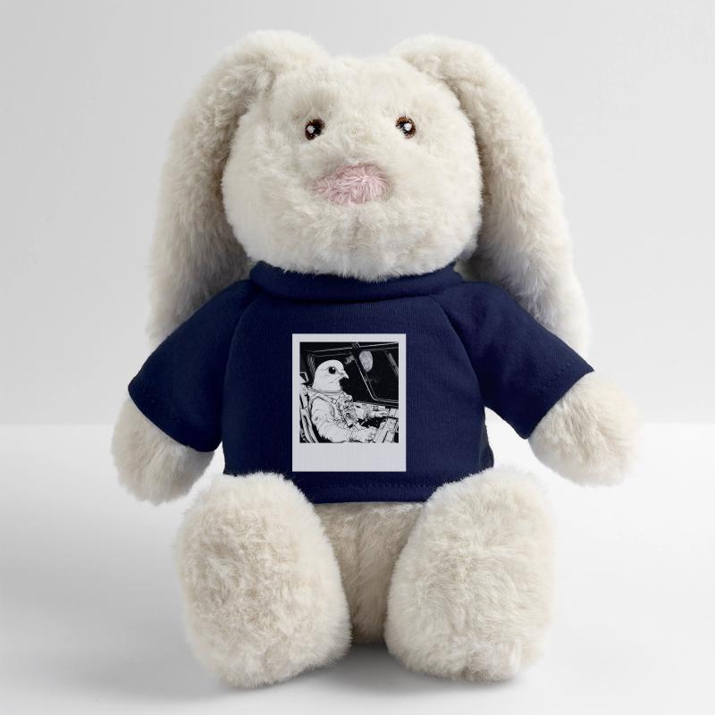 Pigeon de l’espace dans le cosmos des astronautes Lapin en peluche recyclé MiniFeet® Crème