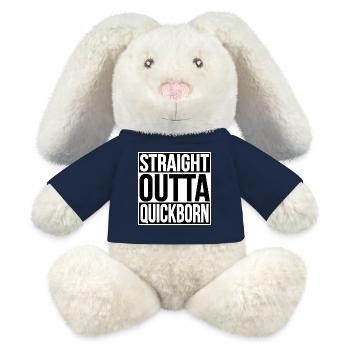 Straight Outta Quickborn - MiniFeet® RecycelHase® Bunny Cream - french navy - Front