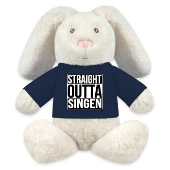 Straight Outta Singen - MiniFeet® RecycelHase® Creme - French Navy - Vorne
