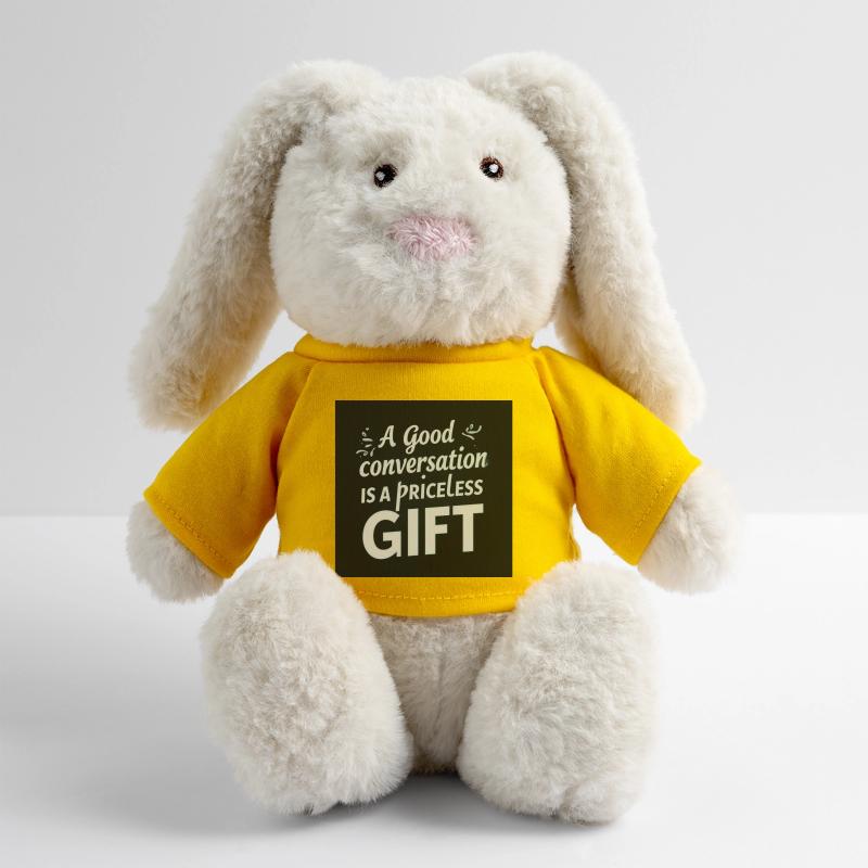 A Good Conversation is a Precious Gift MiniFeet® RecycelHase® Bunny Cream