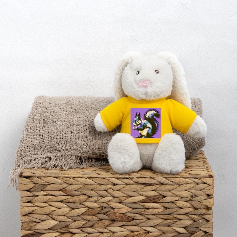 écureuil Lapin en peluche recyclé MiniFeet® Crème