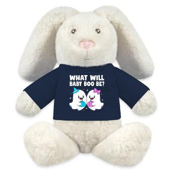 Gender Reveal Halloween - MiniFeet® RecycelHase® Bunny Cream - french navy - Front