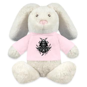 Conception de masque à encre de samouraï de l’ombre - Lapin en peluche recyclé MiniFeet® Crème - jaune soleil - Devant