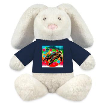 Schildkröte - MiniFeet® RecycelHase® Creme - French Navy - Vorne