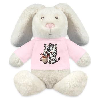 Lustiges Zebra Kaffee Kaffeeliebhaber  - MiniFeet® RecycelHase® Creme - Sonnengelb - Vorne