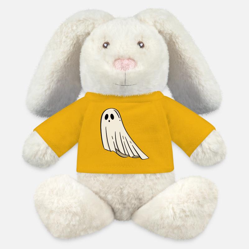 Geist Halloween - MiniFeet® RecycelHase® Creme - Sonnengelb