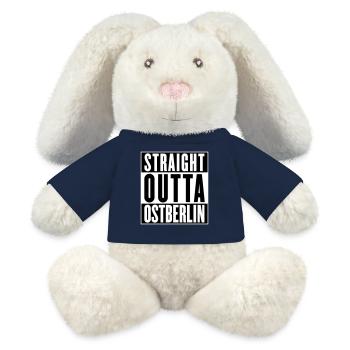 Straight outta Ostberlin (Farbe änderbar) - MiniFeet® RecycelHase® Creme - French Navy - Vorne