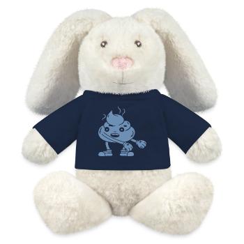 Funny poop pile dancing - MiniFeet® RecycelHase® Bunny Cream - sun yellow - Front