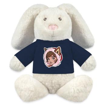 Little Red Riding Hood as a little wolf - MiniFeet® RecycelHase® Bunny Cream - french navy - Front