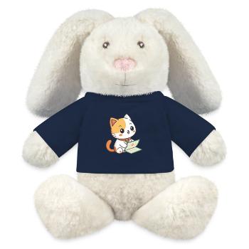 Kawaii Cat with Calendar - MiniFeet® RecycelHase® Bunny Cream - sun yellow - Front