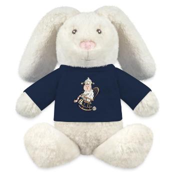 Tricoter des moutons I Chemise d'amusement de grand-mère - Lapin en peluche recyclé MiniFeet® Crème - jaune soleil - Devant