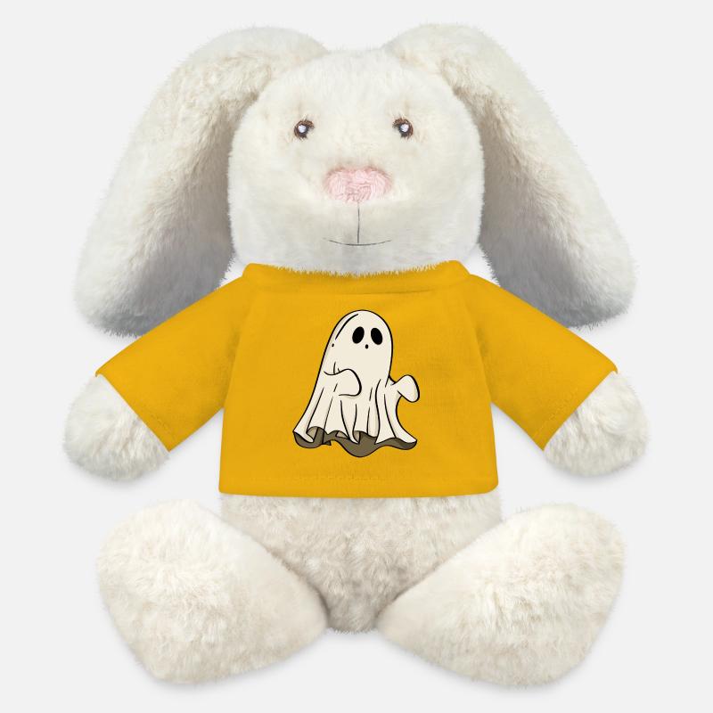 Geist Halloween - MiniFeet® RecycelHase® Creme - Sonnengelb