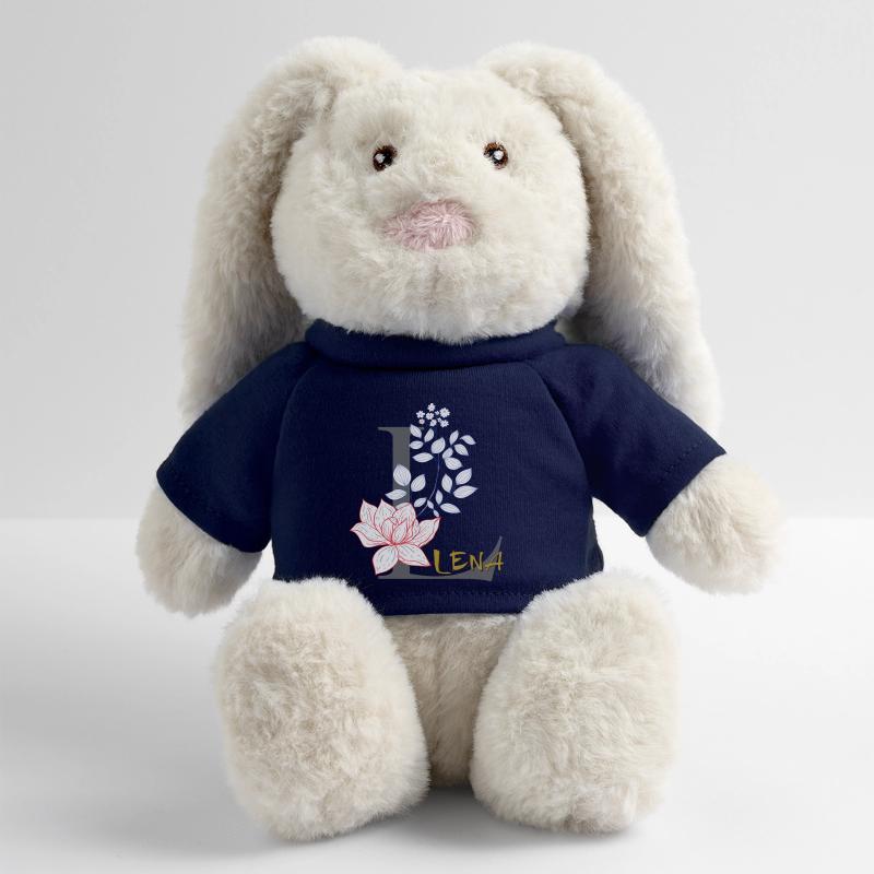 Initial letter Lena MiniFeet® RecycelHase® Bunny Cream